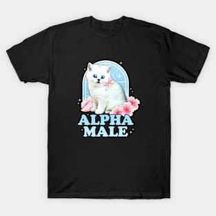 Alpha Male Funny Cat Kitten y2k 2000s Aesthetic Harajuku T-Shirt